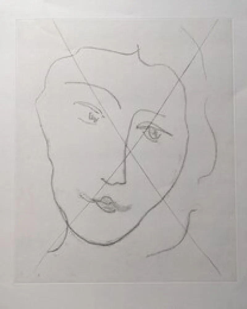 蚀刻版画 Matisse - Jeune femme mélancolique