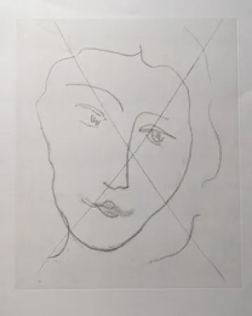 蚀刻版画 Matisse - Jeune femme mélancolique