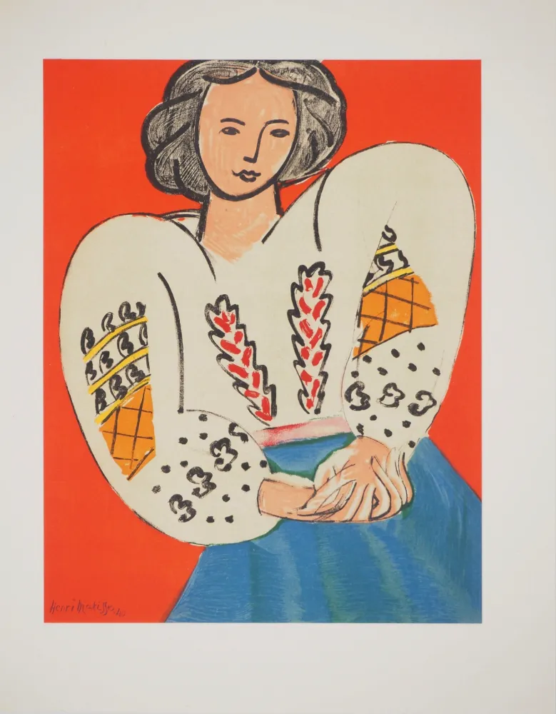 石版画 Matisse - La blouse roumaine