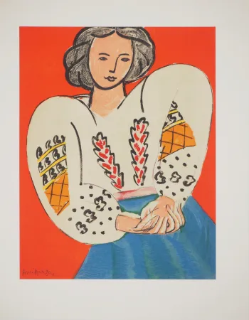 石版画 Matisse - La blouse roumaine