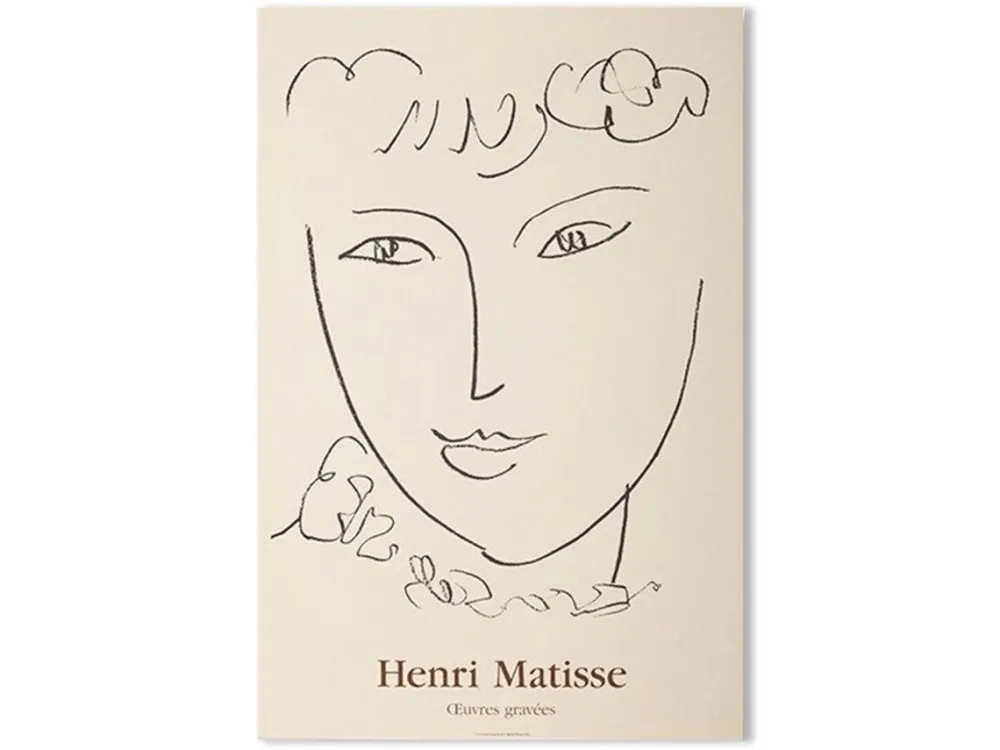 石版画 Matisse - LA POMPADOUR. Affiche en lithographie pour l'exposition de 1951.