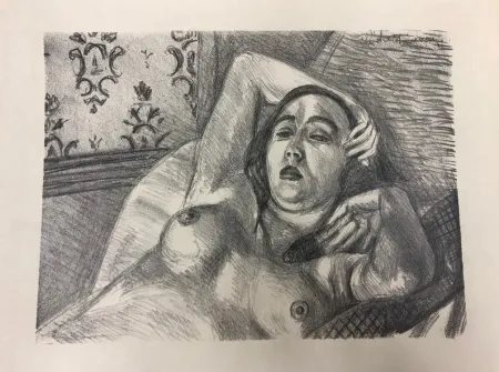 石版画 Matisse - Le repos du modele