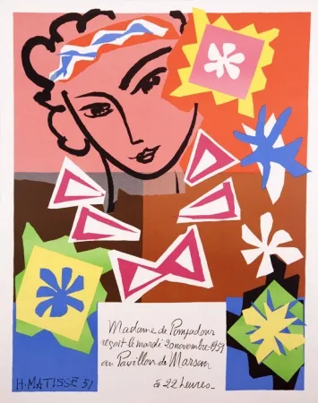 石版画 Matisse - Madame de Pompadour