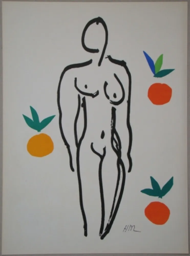 石版画 Matisse - Nu aux oranges
