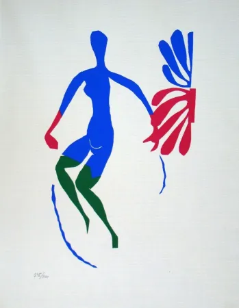 石版画 Matisse - Nu bleu, avec des bas verts