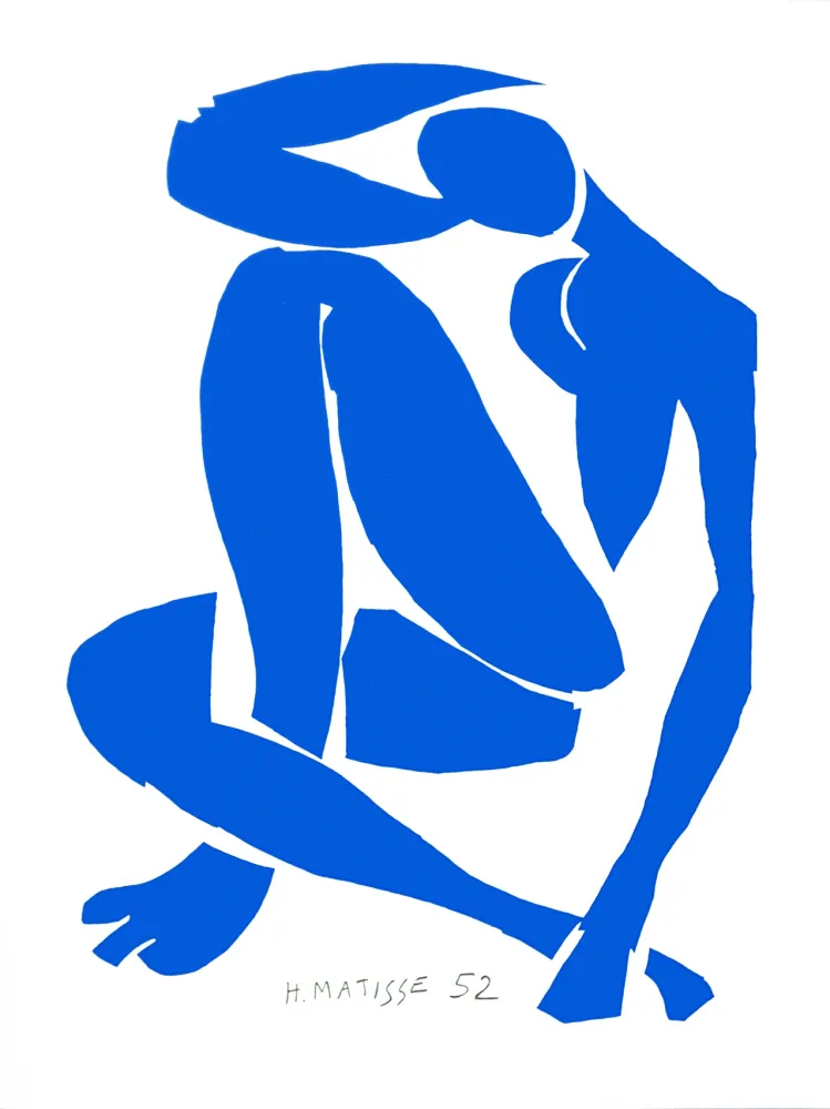 石版画 Matisse - Nu Bleu IV (Blue Nude IV)