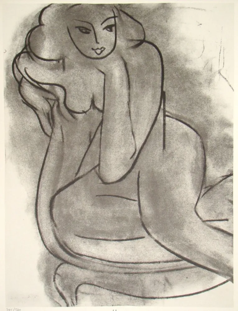 胶版印刷 Matisse - Nu sur une chaise