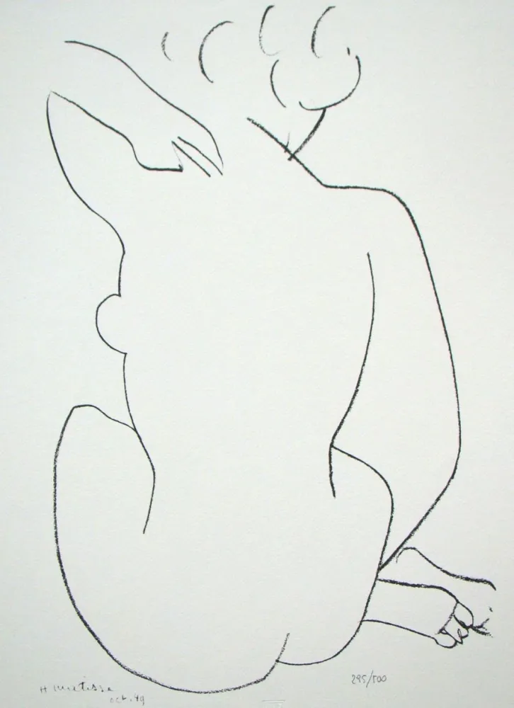 石版画 Matisse - Nue de dos