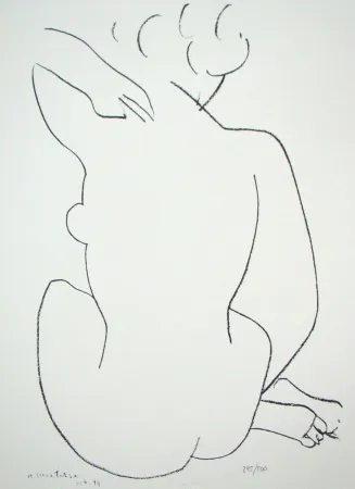 石版画 Matisse - Nue de dos