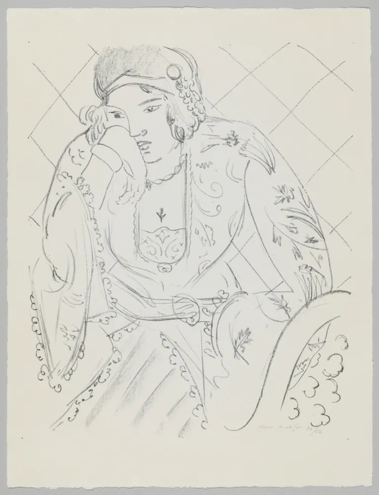 石版画 Matisse - Orientale à la croix trifoliée