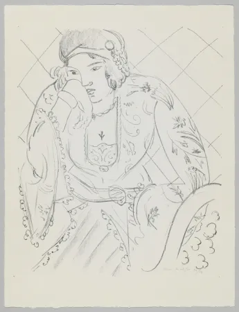 石版画 Matisse - Orientale à la croix trifoliée