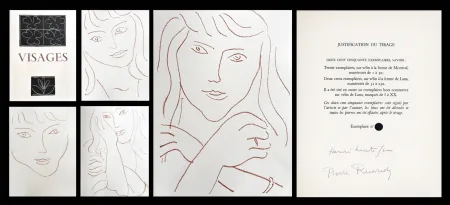 插图书 Matisse - P. Reverdy. VISAGES. 14 lithographies (1946)