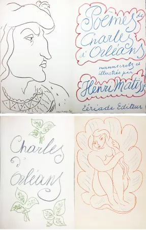 插图书 Matisse - POÈMES DE CHARLES D'ORLÉANS. 54 lithographies en couleur par Henri Matisse (1950)