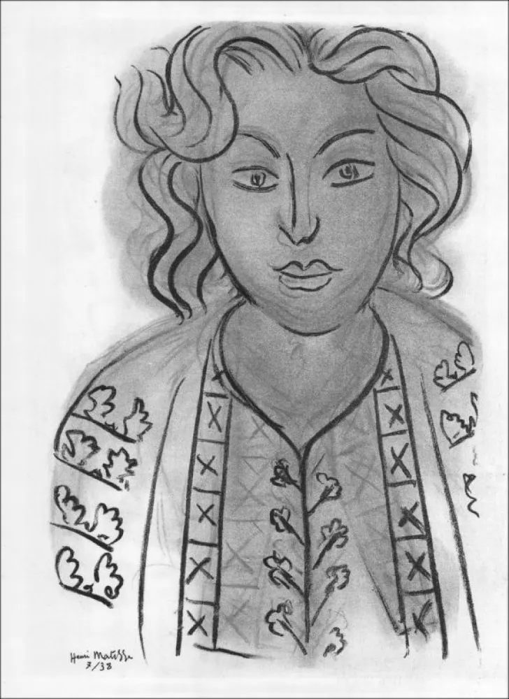 石版画 Matisse - Portrait. 1938.