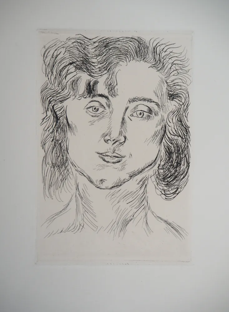 版画 Matisse - Portrait de femme