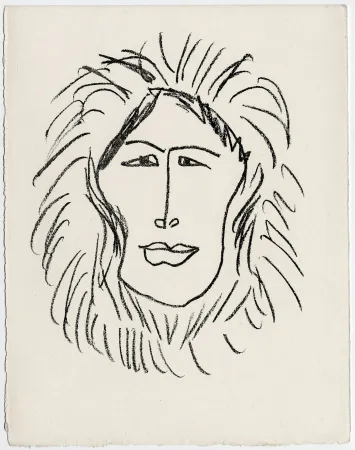 石版画 Matisse - Portrait d'homme esquimau n° 1. 1947 (Pour Une Fête en Cimmérie)