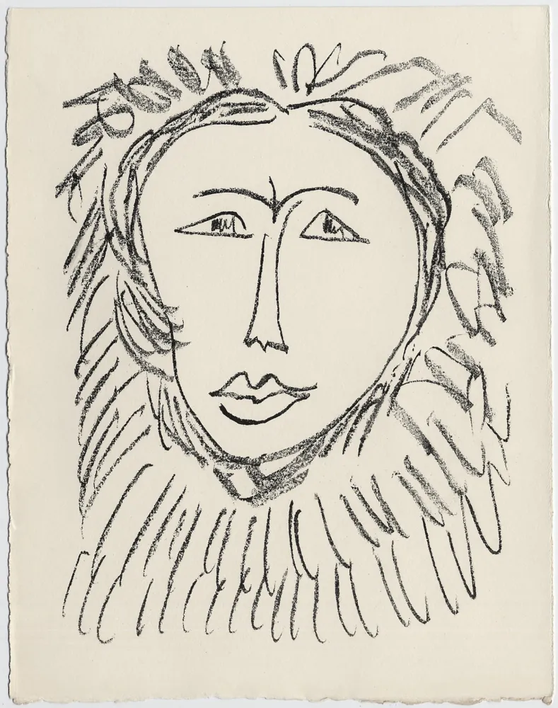 石版画 Matisse - Portrait d'homme esquimau n° 3. 1947 (Pour Une Fête en Cimmérie)
