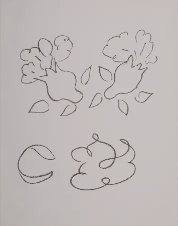 石版画 Matisse - Sketch for la religieuse portugaise, 1972