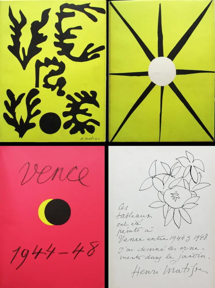 插图书 Matisse - Verve n° 21-22. VENCE 1944-48. Couverture originale d'après les papiers découpés