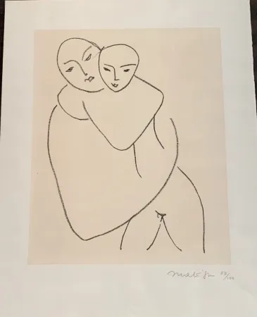 石版画 Matisse - Vierge et l’enfant