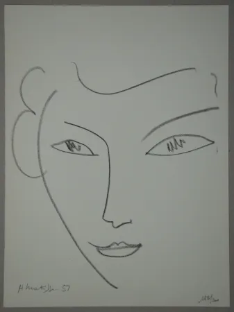 石版画 Matisse - Visage