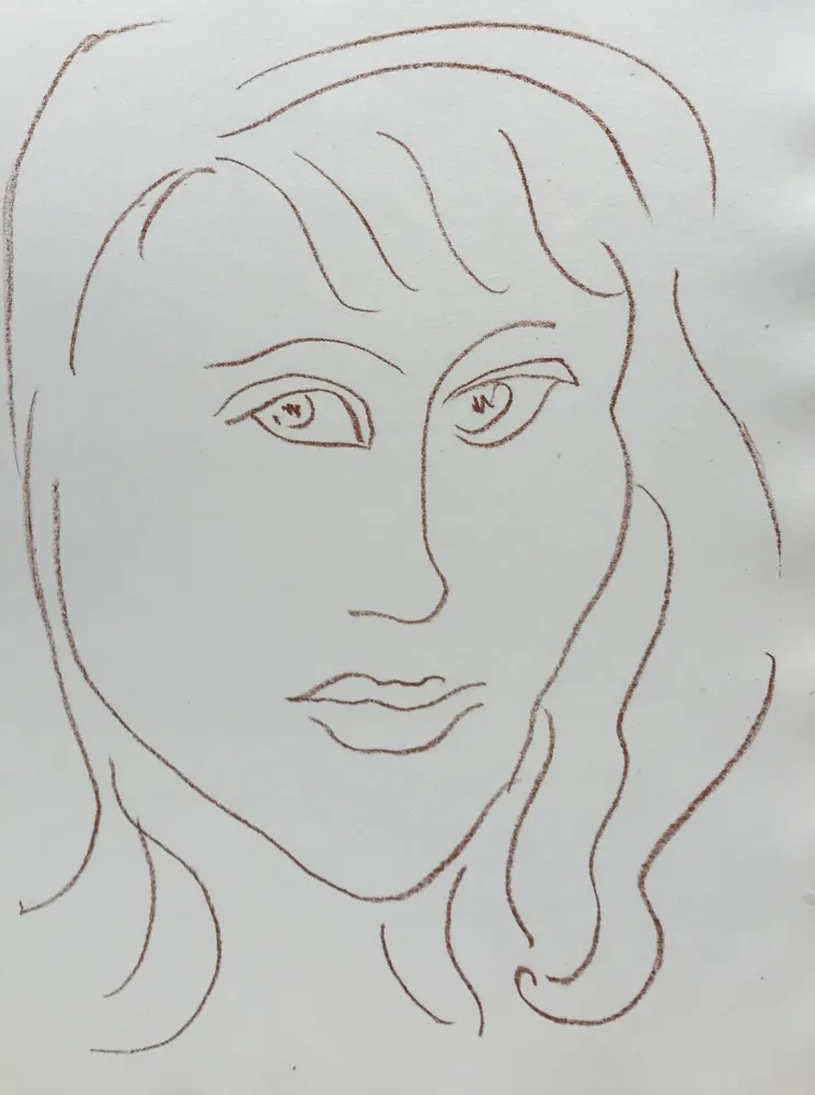 石版画 Matisse - Visages VII