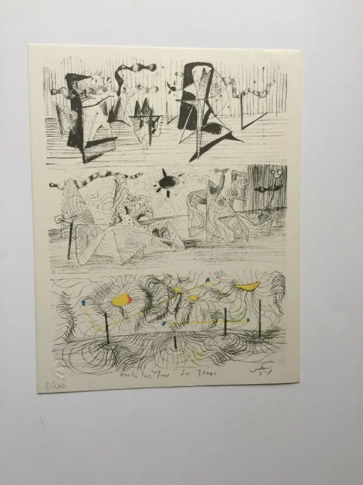 石版画 Matta - Architecture du temps (from Morfolgie Verbali)