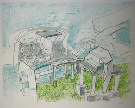 石版画 Matta - Architêtre