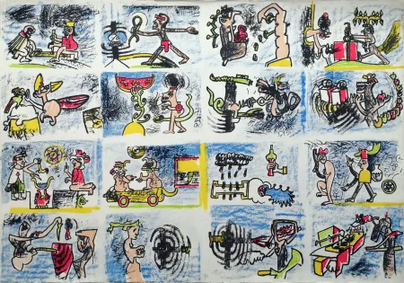 石版画 Matta - Composition