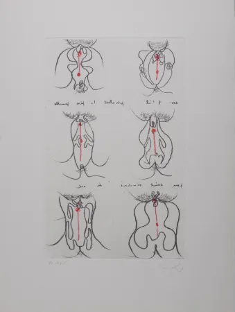 版画 Matta - Cri Oval, 1971 - Hand-signed