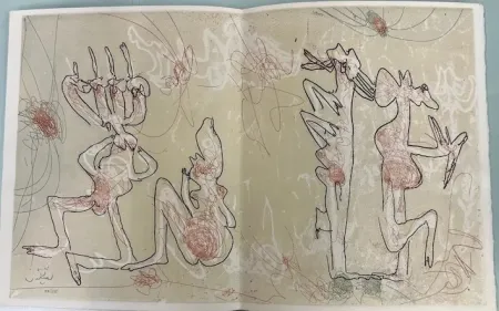 石版画 Matta - Del libro Michel Butor