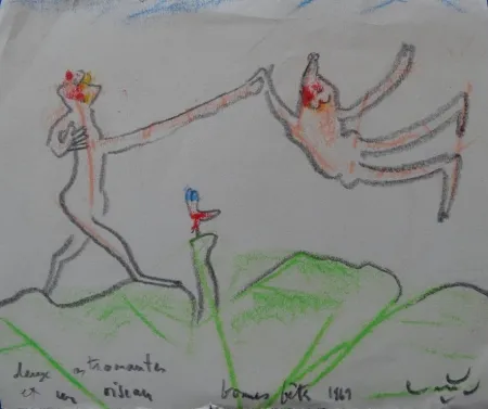 无技术 Matta - Deux astronautes et un oiseau