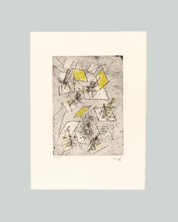 版画 Matta - Droites libérées