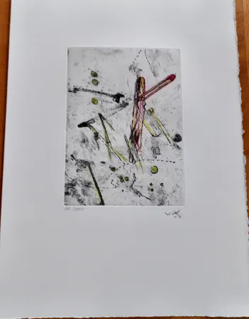 版画 Matta - Droites Liberees, plate I