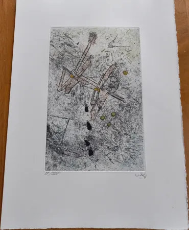 版画 Matta - Droites Liberees, plate V