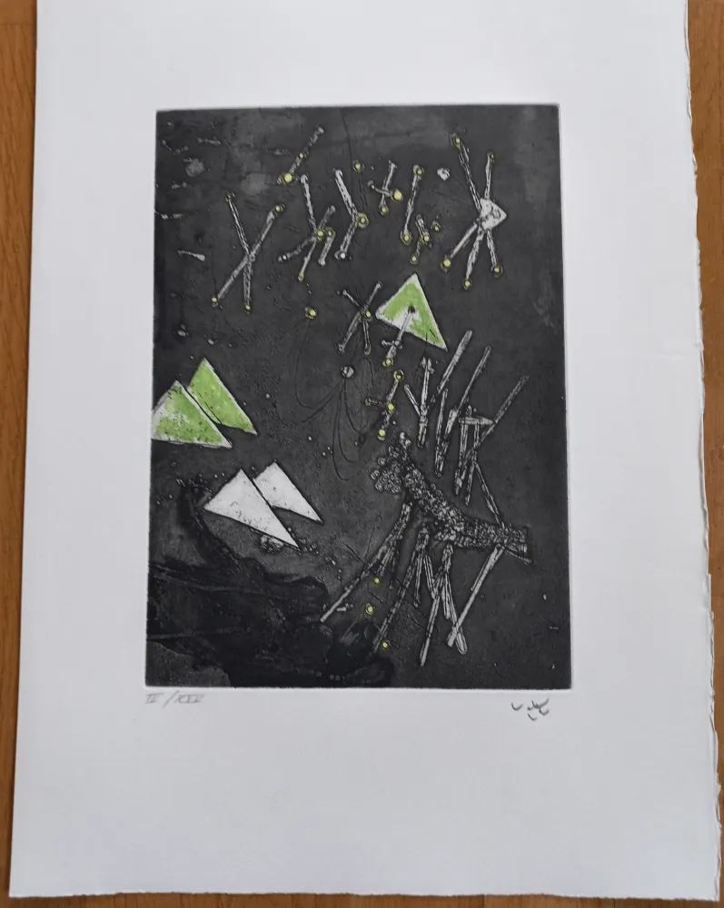 版画 Matta - Droites Liberees, plate XI