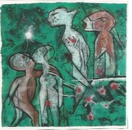 金刚砂版画 Matta - Etoile de Jardin