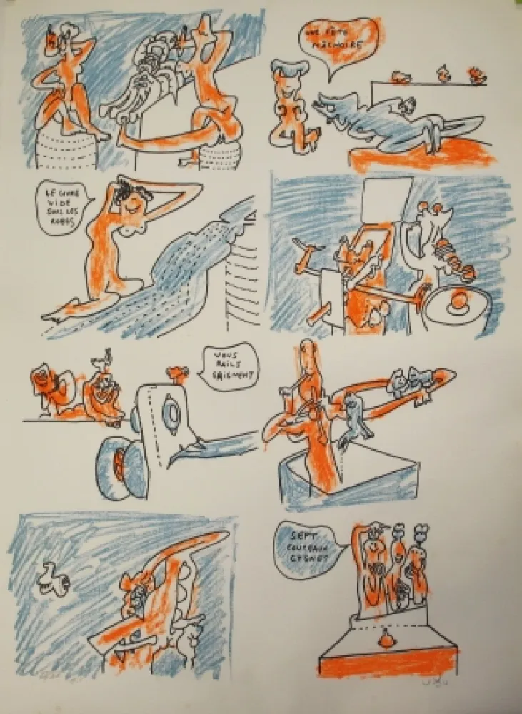 石版画 Matta - Fête couchée