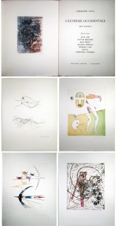 插图书 Matta - Gherasim Luca : L’EXTRÊME-OCCIDENTALE. Gravures de Max Ernst, Victor Brauner, Dorothea Tanning, Hans Arp, Jacques Hérold, Wifredo Lam, Roberto Matta.