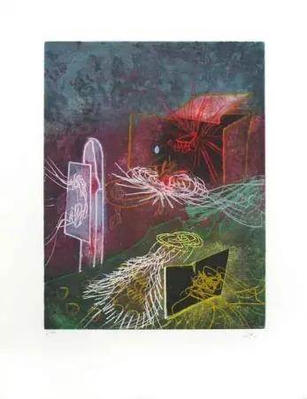 蚀刻版画 Matta - L' Explosionándola qui éclaire mon abime