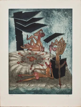 版画 Matta - La danse de la morte 