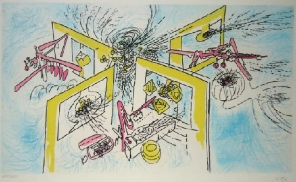 石版画 Matta - La grande invariante