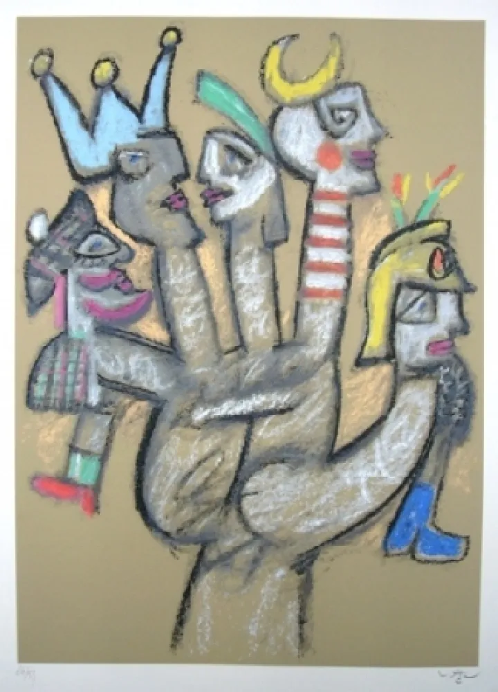 丝网印刷 Matta - La main aux marionnettes 