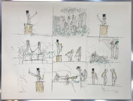 石版画 Matta - L'ANTI PROCÉS