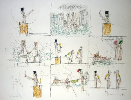 石版画 Matta - L'anti-procès