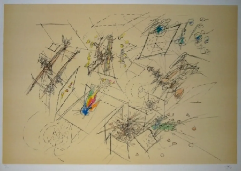 石版画 Matta - Le doute des trois mondes