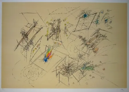 石版画 Matta - Le doute des trois mondes