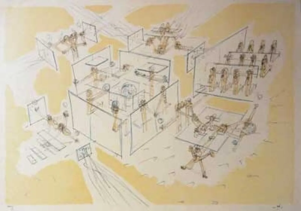 石版画 Matta - Les Convaincus