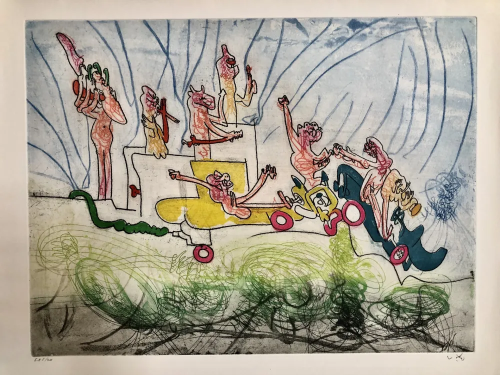 版画 Matta - Les oh tomobiles- image II