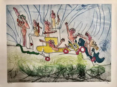 版画 Matta - Les oh tomobiles- image II